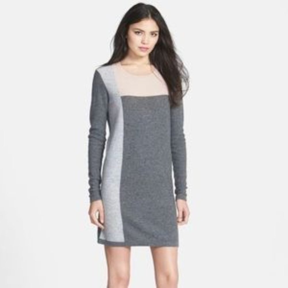 Vince Cashmere Colorblock Sweater Dress
